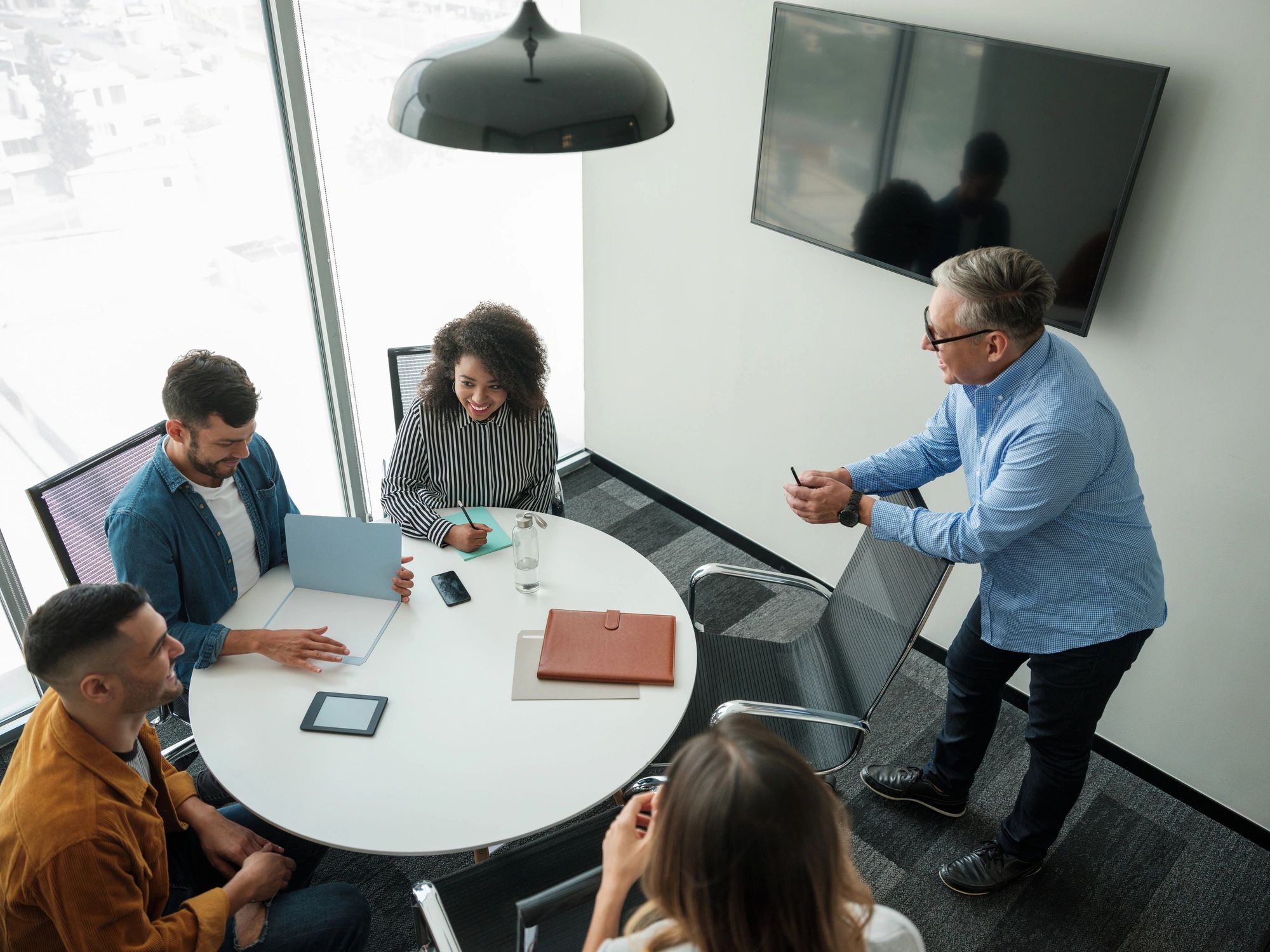 Business team meeting in a board room